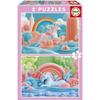 Puzzle - EDUCA - Licornes Magiques - 2 X 48 Pièces - Thème Fantastique - Pour Enfants - 4 Ans Et Plus