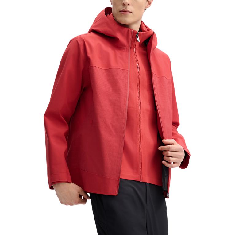 Fila Fashionable Warm Hooded Two-Piece Jacket Men Jackets Mountain-Red F11M512701FRD