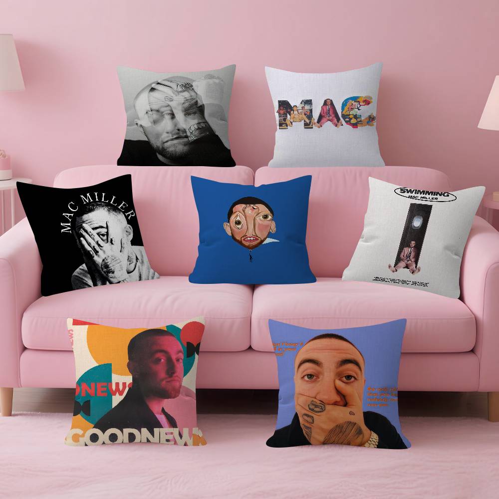 Sänger Hot MMac Miller Kissenbezug Cartoon Geschenk Kissenbezug Schlafzimmer Zuhause Sofa Stuhl Sitz Dekor Kissenbezug