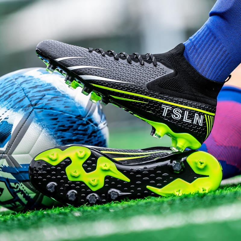 Boty na fotbal pro mládež Vysoce kvalitní ponožky na umělý trávník Outdoor Pánské dlouhé nehty Sportovní kopačky Velká velikost