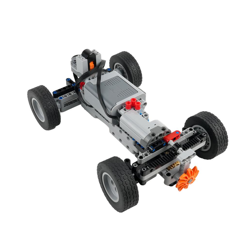 4WD RC Car Chassis Kit Electric Building Block Set w/Motor Wheels, Receiver Battery Box DIY Technical Toy for Simulation