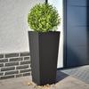 VidaXL Planters 2 Pcs Black 35x35x75 Cm Steel, Outdoor Planter, Flower Box, Garden Box, Planter 851081