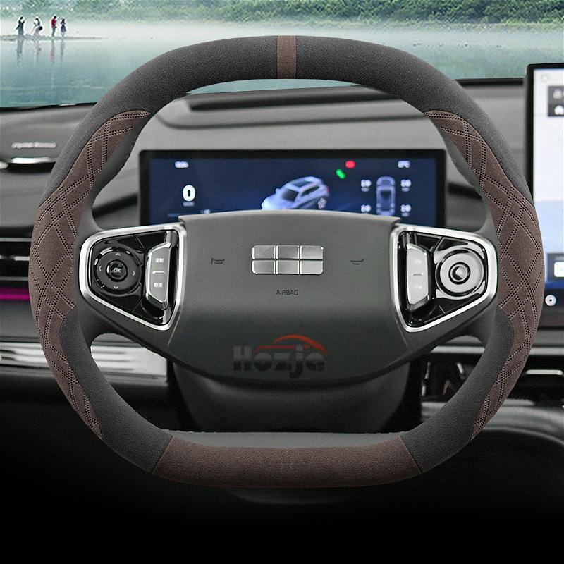 Wildleder Lenkradbezug für Geely EX5 2025 Rutschfest Auto-Styling Autozubehör