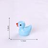Miniature Colorful Luminous Duck Resin Ornaments for Micro Landscape and Moss Decor