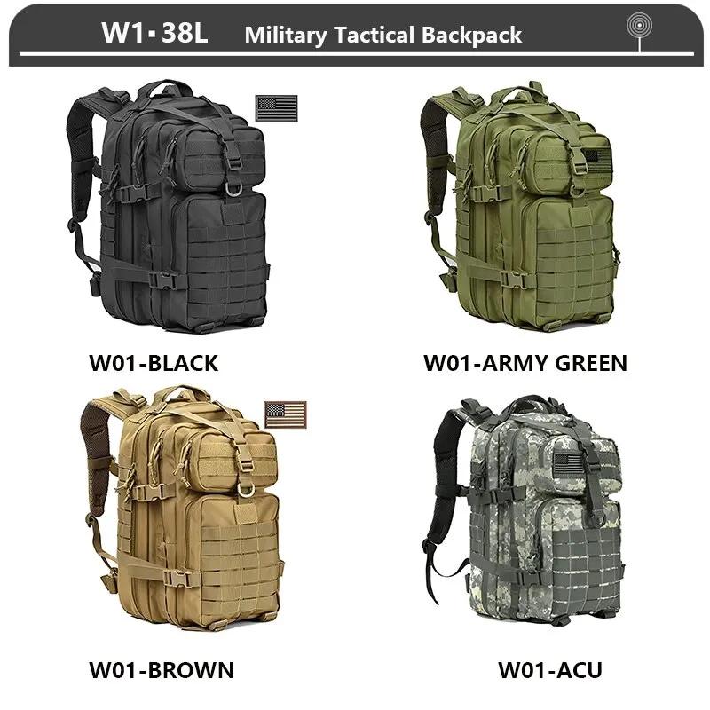 Large Capacity Camouflage Tactical Backpack Outdoor Field Assault Pack Rucksack for Camping Hiking Sports Climbing