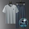 OEING Men's Ice-Feel Quick-Dry Short Sleeve Activewear Set