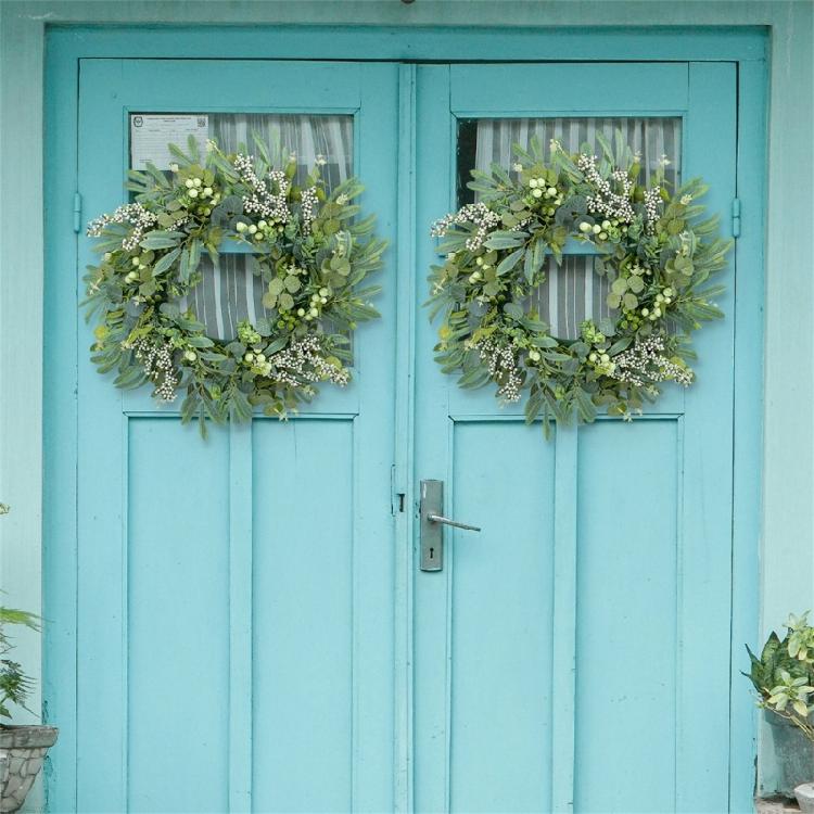 Simulation Leaf Wreath for Front Door Farmhouses Garden Wedding Decorations