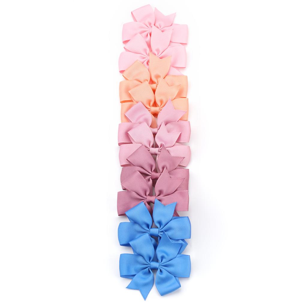 10/20Pcs Grosgrain Ribbon Solid 3.5Inch Hair Bows With Clip For Girls Hair Clips Hairpin Barrettes Headwear Kids Hair Accessorie