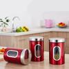 3PCS Set Durable Stainless Steel Containers Metal Storage Containers  Home Kitchen