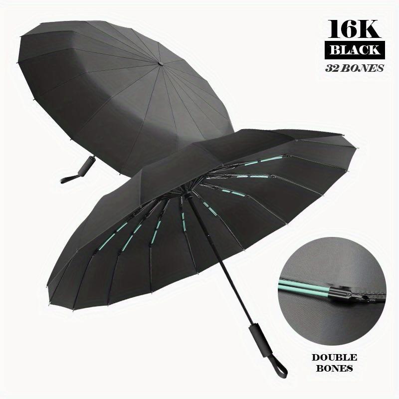 Automatic 32 Ribbed Umbrella - Windproof, Foldable, Sunscreen, and Sunshade Umbrella Dual Dragon Bone Sun Rain Dual Use