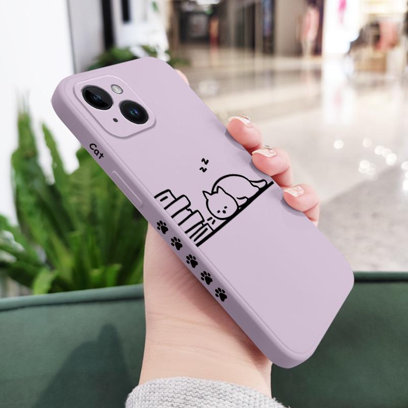 

Чехол для телефона Трудолюбивые кошки для iPhone 16 16e 15 14 13 12 11 X XR XS Plus Pro Max Mini Силиконовый чехол iPhone 13