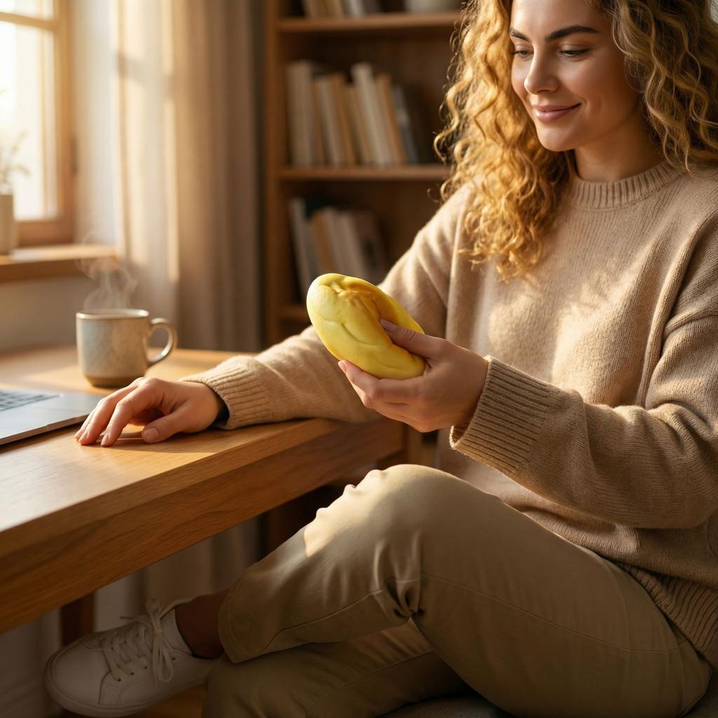 Simulated Bread Slow- Toy, Stress-relieving Finger Ball Toy Gift