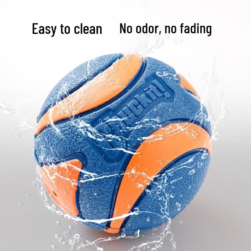 Petlimit Durable Silent Rubber Dog Ball Toy with Nylon Rope