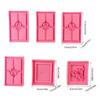 Pack of 6 Ornament Moulds House Shape Figurine Molds Craft Mould Silicone Craft Making Molds Gift for Hand-Making Lover