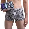 Men'S Panties Printed Seamless Mid-Waist Large-Size Breathable Boxers Leggings, Men