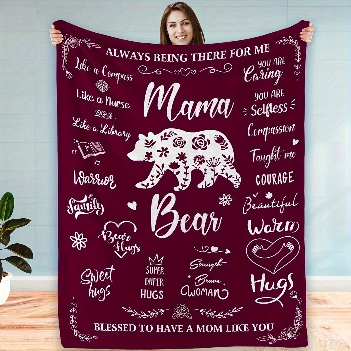 

Comfortable Mother Bear Blanket40 X50 Mothers the Perfect Holiday with Birthday Gift Soft Polyester Suitable for RV and H 75x100cm (30x40inch)
