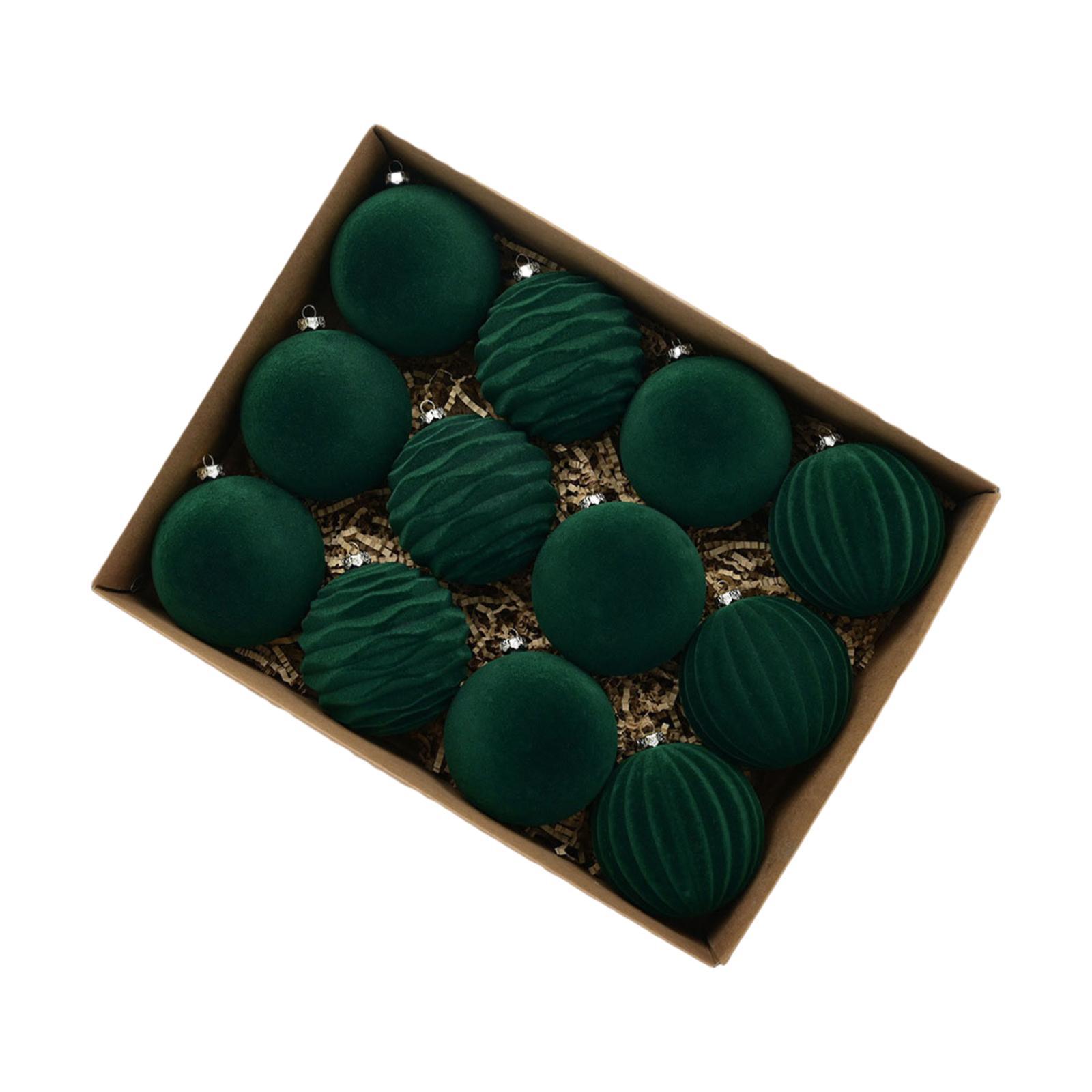 

12Pcs Christmas Tree Ornaments Convenient Easy to Use Decorative Xmas Tree Decor for Porch Yard Anniversary Indoor Holiday темно-зеленого