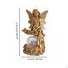 Fairy Garden Lamp CrackedGlassLook Sunlight Resin SunPowered Figurine Antique