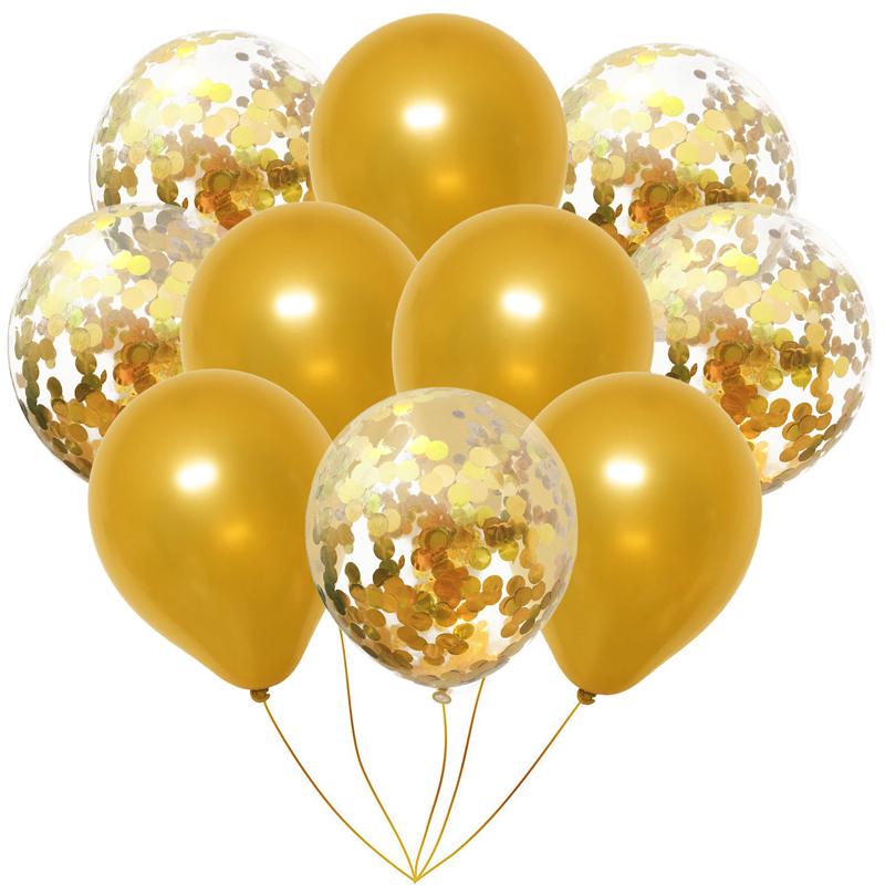 10pcs Confetti Happy Birthday Baby Shower Decoration Party Balloons Supplies