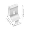 12Pcs Aluminum Alloy Pilaster Shelf Clips Adjustable Shelf Support Pegs for Home Office Industrial Shelving Laminate Glass Metal
