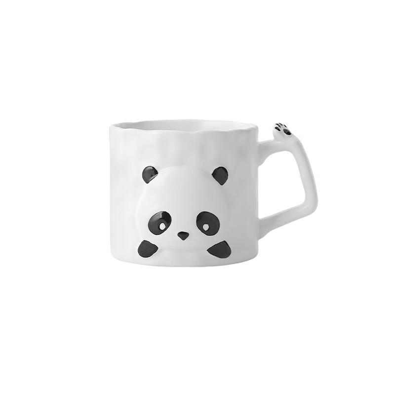 Cute Panda Glazed Ceramic Mugs - Set of 2