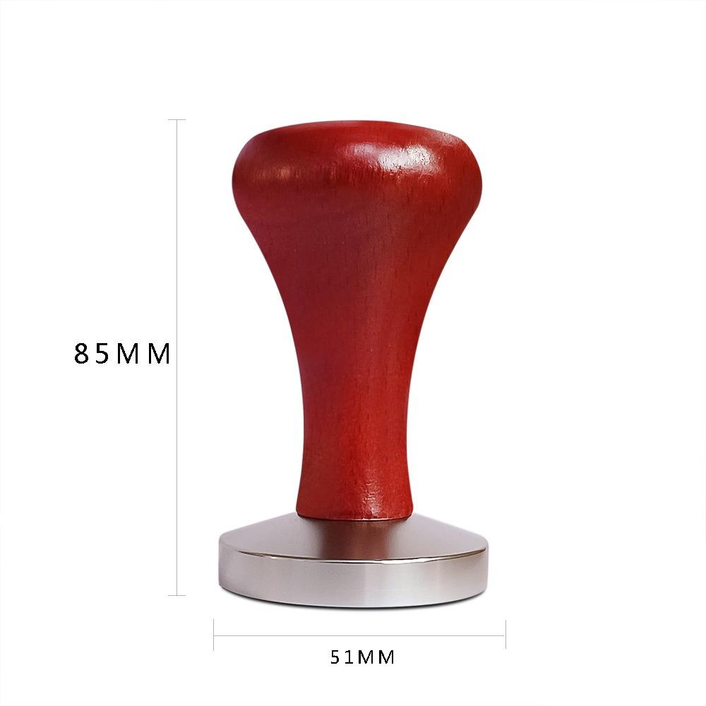 Hammer Pressing Powder Hammer Espresso Coffee Tamper Wood Handle 51mm/53mm/58mm Pressure Tamper