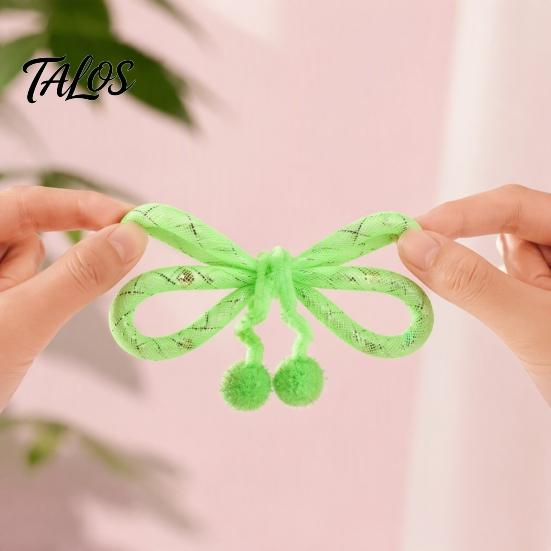 Interactive Toys for Multi Cat Households Mesh Tube Toy, Butterfly Shape Chew Toy with Bells Indoor Exercise And Plush Balls, Flexible Cats