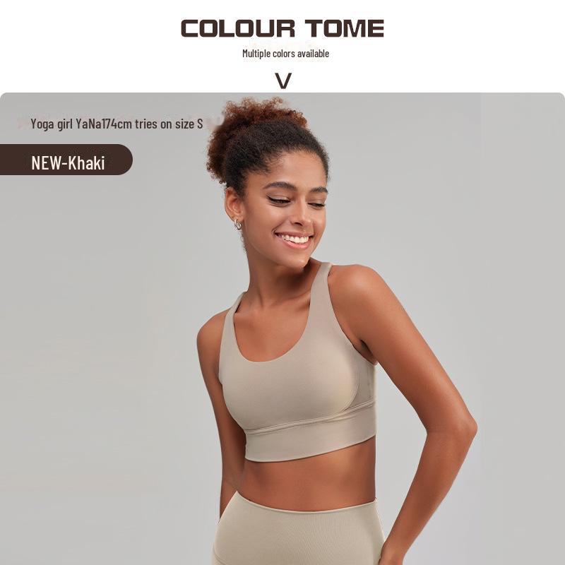 Traje de Yoga Europeo Americano de Espalda Cruzada: Sujetador Deportivo Adelgazante y Pantalones de Fitness con Bolsillo Sin Marcas