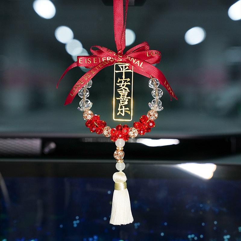 

Crystal Pendant Car Traditional Chinese Lucky Wheat Decoration Accessory Gift красный