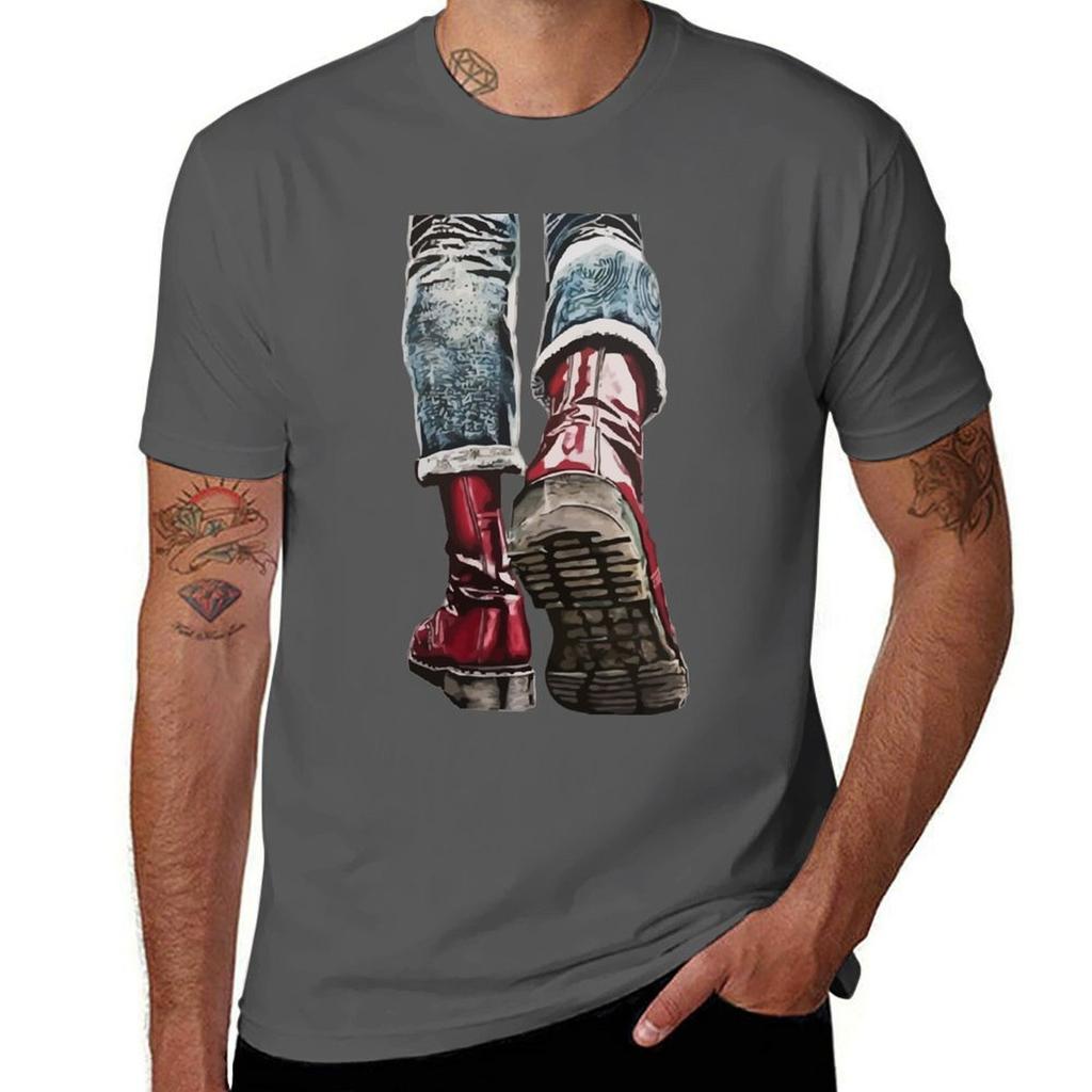 Skinhead Boots T-Shirt Kurzarm-Tee individuelles Design Ihr eigenes schnelltrocknendes Vintage-T-Shirt für Männer Grafik