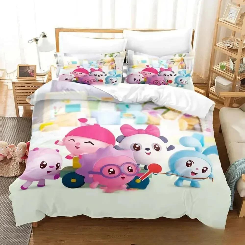 

3D Друк Мультяшний Комплект Постільної Білизни BabyRiki Хлопчики Дівчатка Полуторний Двоспальний Королівський Розмір Підковдра Наволочка Ліжко хлопчики Дорослий Домашній Текстиль 70x133cm 2pcs