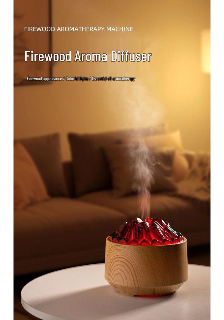 3D Flame Aromatherapy Essential Oil Diffuser and Mini Humidifier for Home Use