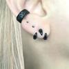 Gothic Black Claw Stud Earrings for Women Men New Punk Metal Geometric Personality Earrings Charm Jewelry Party Accessories
