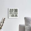 Magnetic Digital Alarm Clock with Date Time Temperature Humidity LCD Display Battery Operated for Modern Home Decors