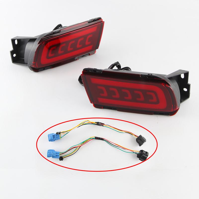 2PCS LED Reflector For Toyota Land Cruiser Prado 150 LC150 FJ150 GRJ150 2010 - Rear Bumper LED Tail Light Brake Light