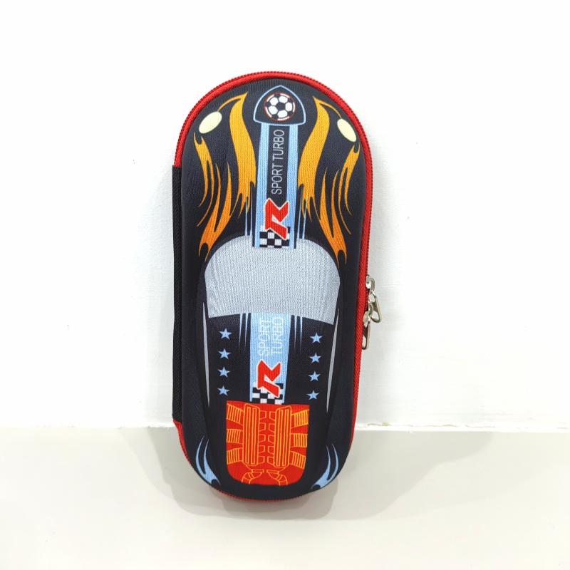 

1Pcs EVA Pen Case Bag 3D Racing Car Pencil Cases Cartoons School Pencil Case For Children Stationery Box чорний