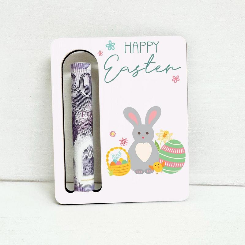 Easter Wooden Bunny Wallet Easter Coin Gift Multifunctional Party Decorations Unique Transparent Window Design Beautiful