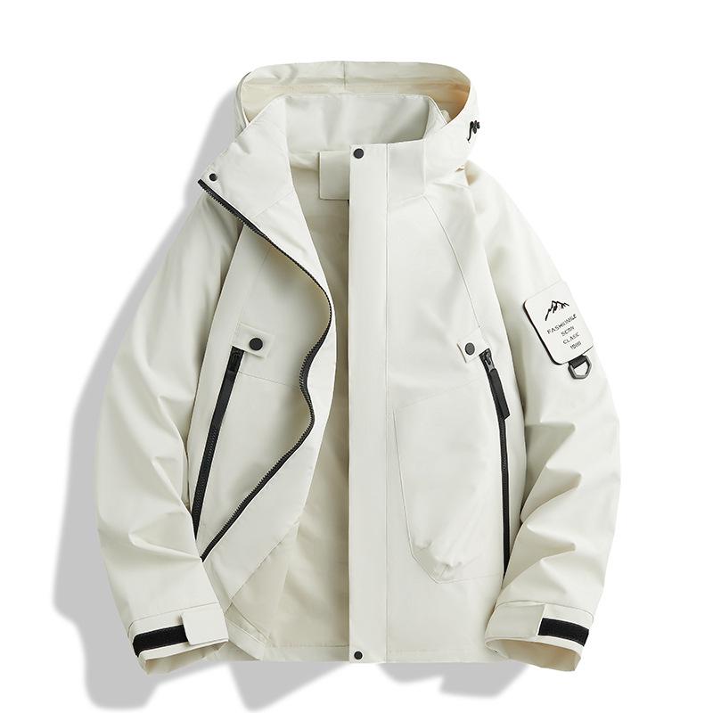 Unisex Hooded Three-in-One Graphene Fleece Outdoor Jacket S слоновая кость