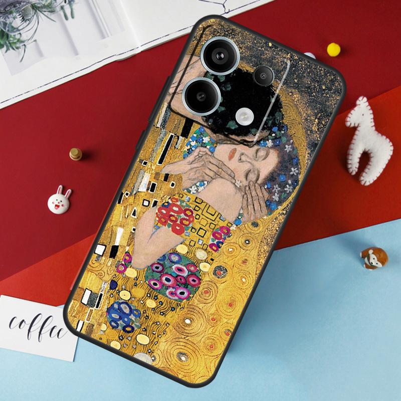 The Kiss Gustav Klimt Painting Case For Xiaomi Redmi Note 13 12 11 8 9 10 Pro Note 12S 11S 10S Redmi 12 10C 12C 13C Cover