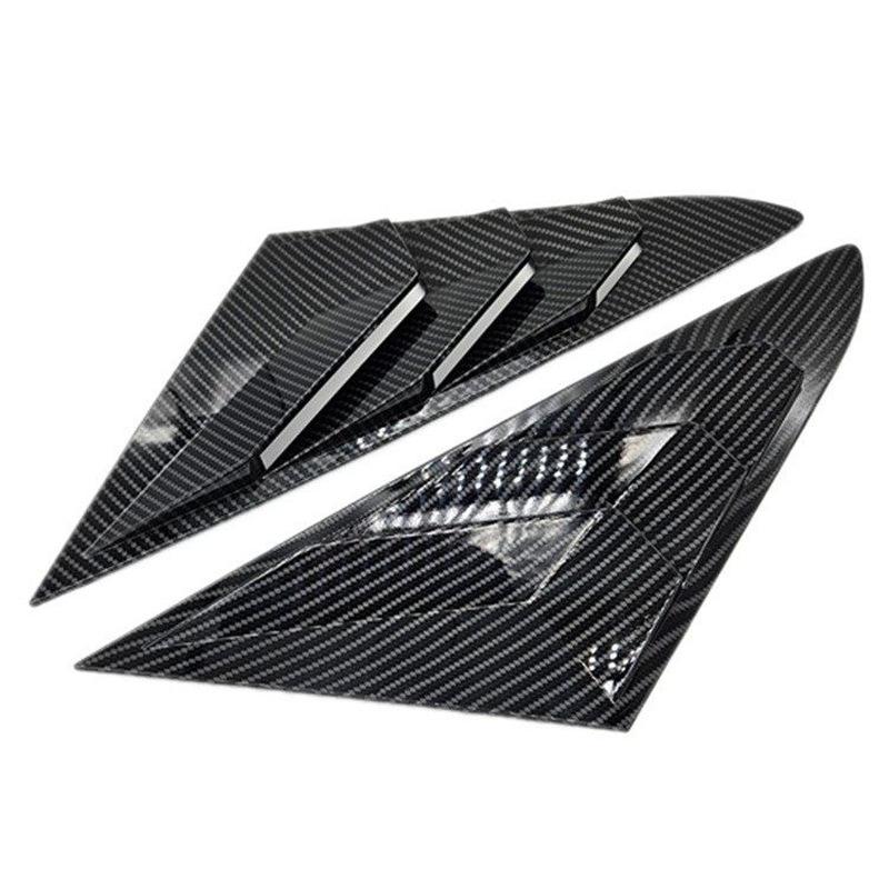 Mustang-Style Carbon Fiber Rear Quarter Window Louvers for Modern Hyundai Sonata (9th Gen, 2015-2019)