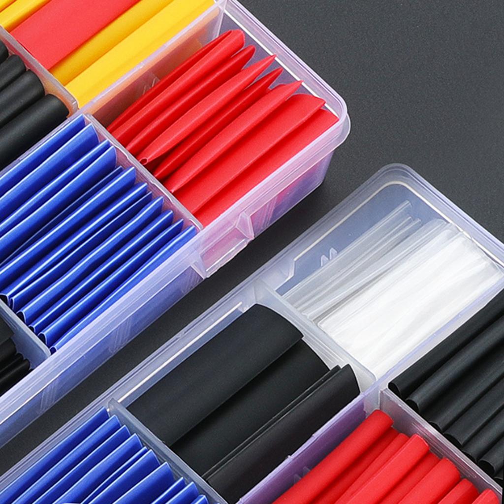 580pcs Boxed Color Heat Shrink Tube, 2 Times Heat Shrink Tube Wire Protection Repair Insulation Sleeve