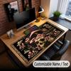 Skull Gothic Theme Custom Mouse Pad Personalized With Name Text Customized Desk Mat For Office Home Decor