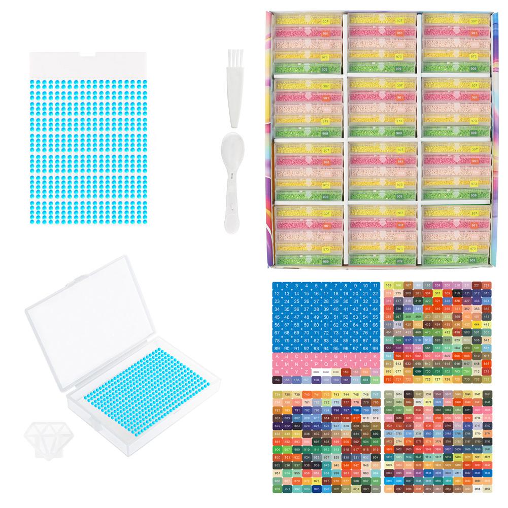 5D DIY Diamond Painting Tray with Spoon & Brush Diamond Painting Tool Tray Diamond Painting Storage Containers Trays for Adults