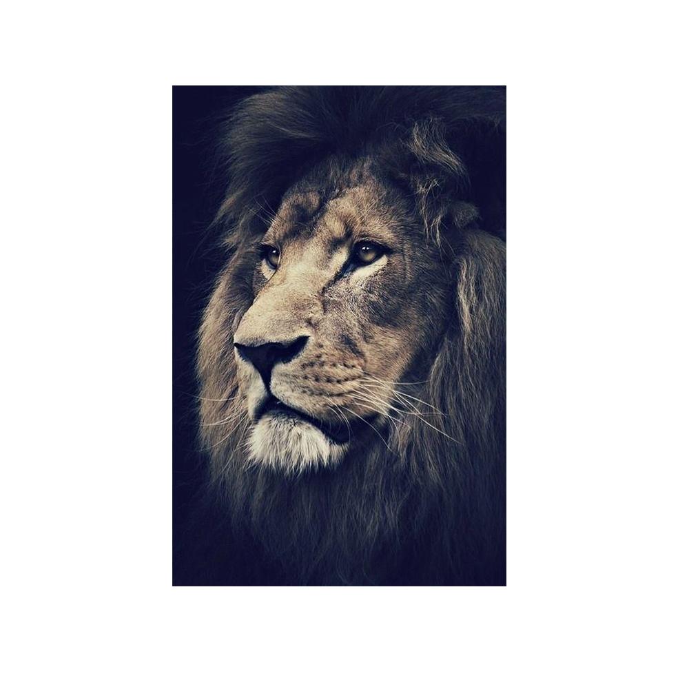 

Современный реалистичный портрет животного с изображением льва, портретный постер и печать на холсте, картина в скандинавском стиле, настенная картина для домашнего декора, домашний декор 21x30 No Frame