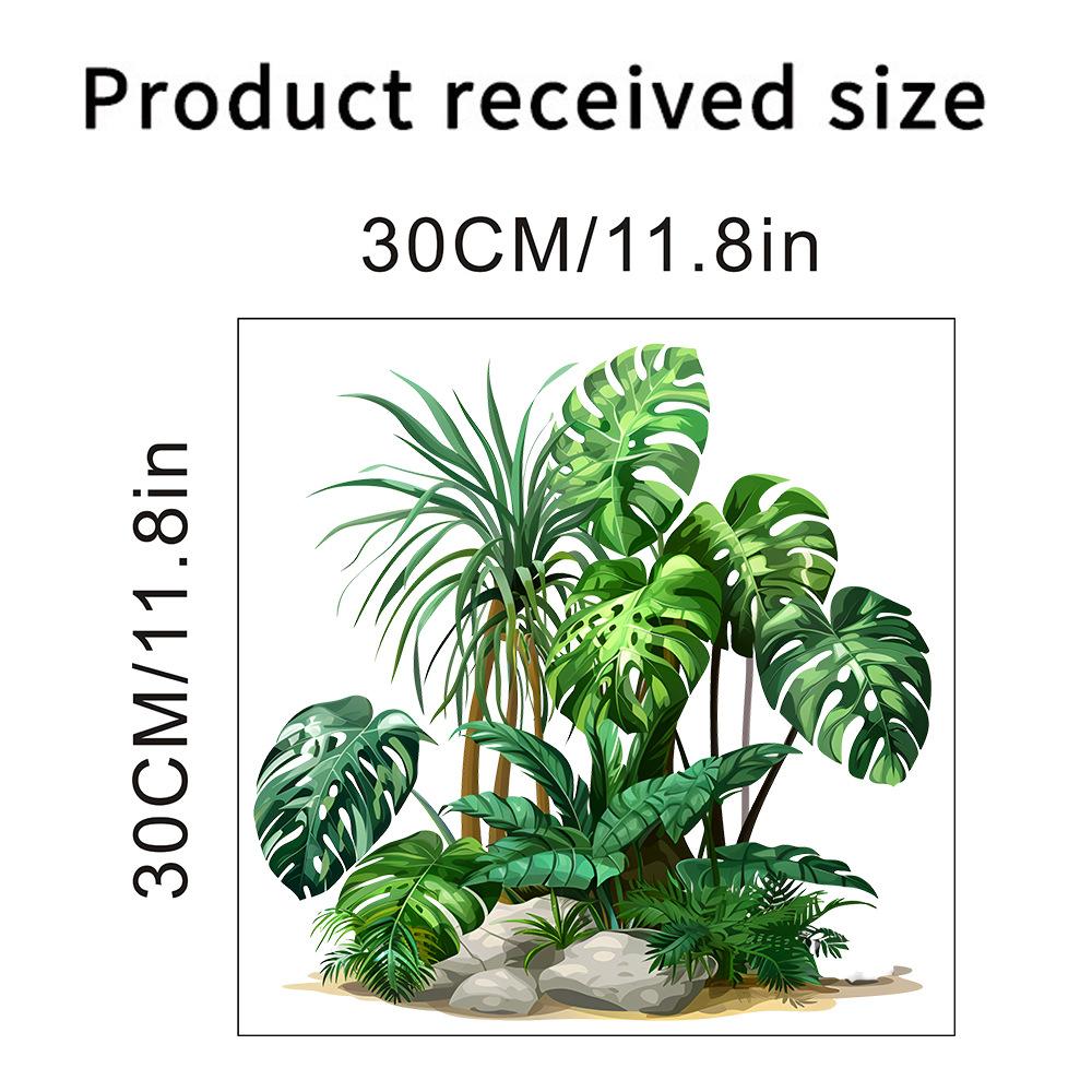 Gröna Växtväggklistermärken Heminredning Vardagsrum Tropisk Regnskog Palmblad Dekal Väggmålning Barnrum Tapet