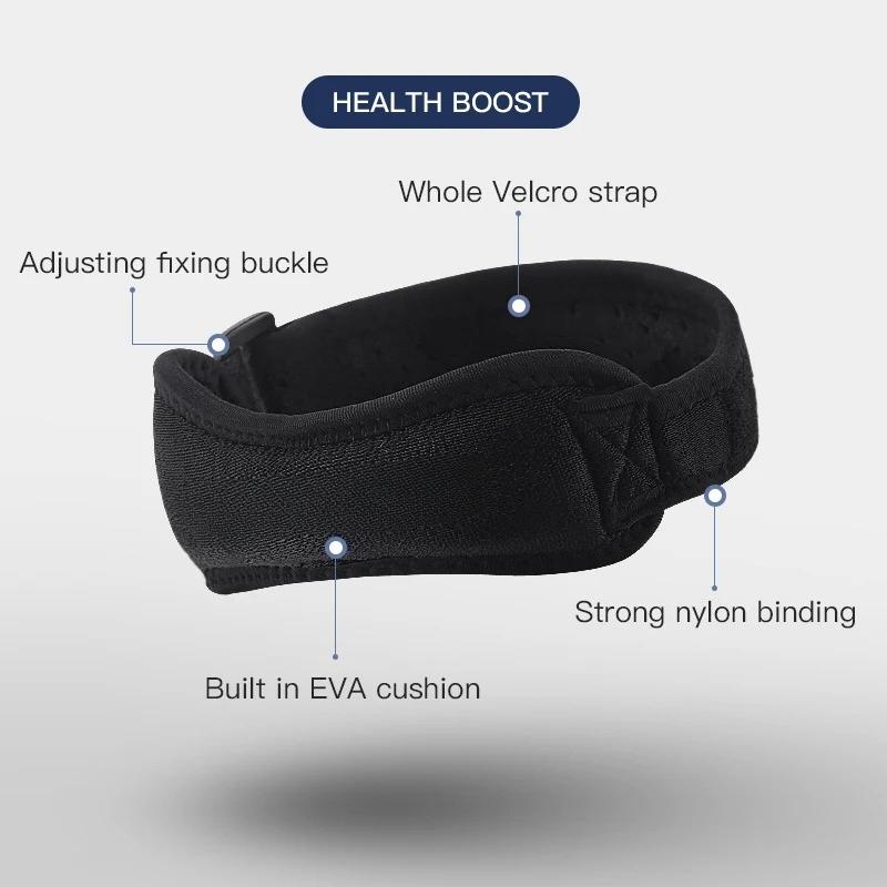 1 Piece Knee Patellar Tendon Knee Support Strape Brace Adjustable Shock Absorption Compression Knee Pad Sleeve for Basketball