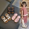 Children's Girls' Sandals Open-Toe Elegant Summer New Fashion Korean Style Princess Student Cute Versatile Stylish Sandals