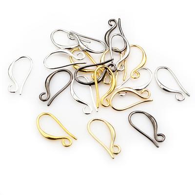20 Stück 17x9mm Silber Gold Farbe Messing Ohrring-Komponenten Ohrringe Verschlüsse Haken Draht DIY Schmuckherstellung Zubehör Ohrhaken Zubehör