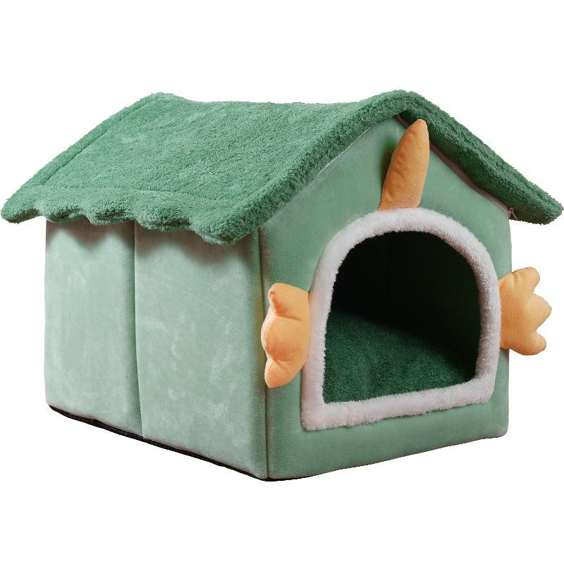 

Foldable Comfortable Pet House Suitable All Seasons Detachable for Cats/dogs To Sleep Cave Lounge Tent Dog House Pet Supplies S
