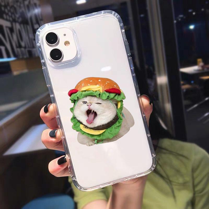 Funny Cute Cartoon Cat Transparent Phone Case for IPhone 13 15 12 11 14 Pro Max 13 12Mini X XS XR SE 14 Plus Cover Shells Fundas